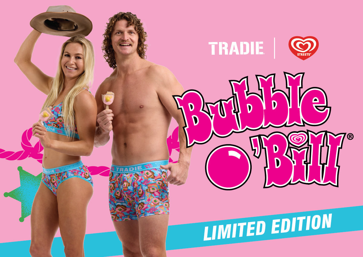 Get Your Scoop! TRADIE x Bubble O'Bill is Here in Our Super-Soft Bamboo Range