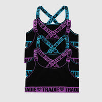 TRADIE Girls 4pk Cross Back Crop