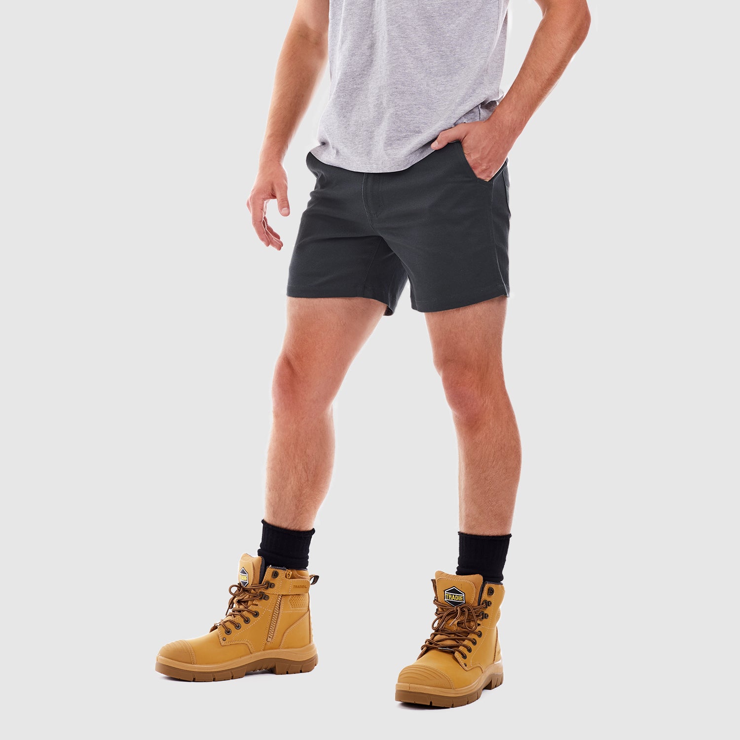 Basic Flex Short Length Short - Black | TRADIE
