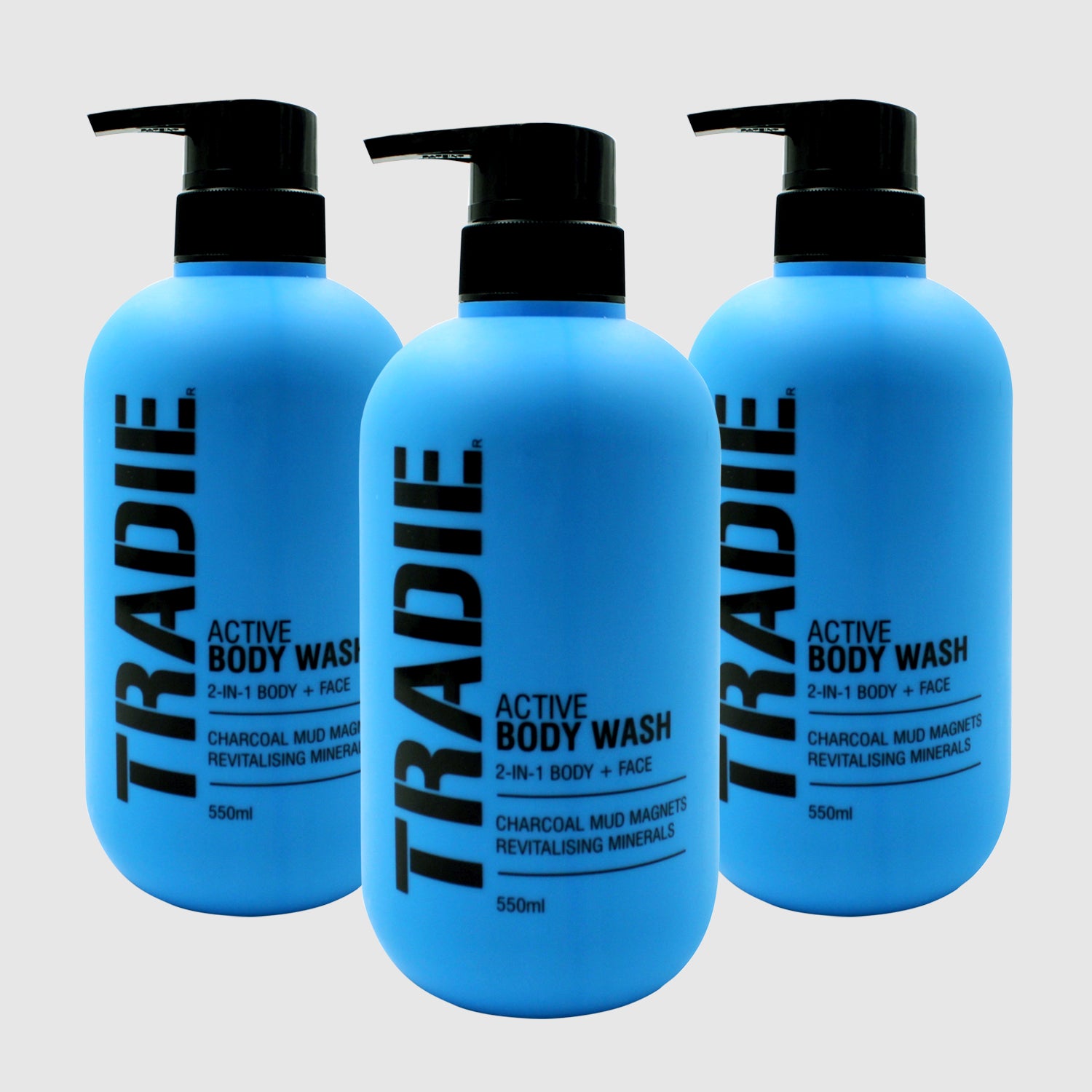 TRADIE 3pk Body Wash 550ml