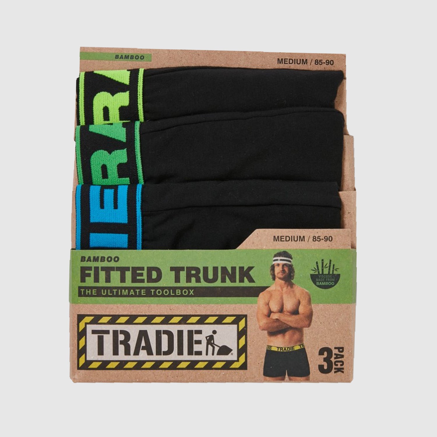 3pk Bamboo Fitted Trunks