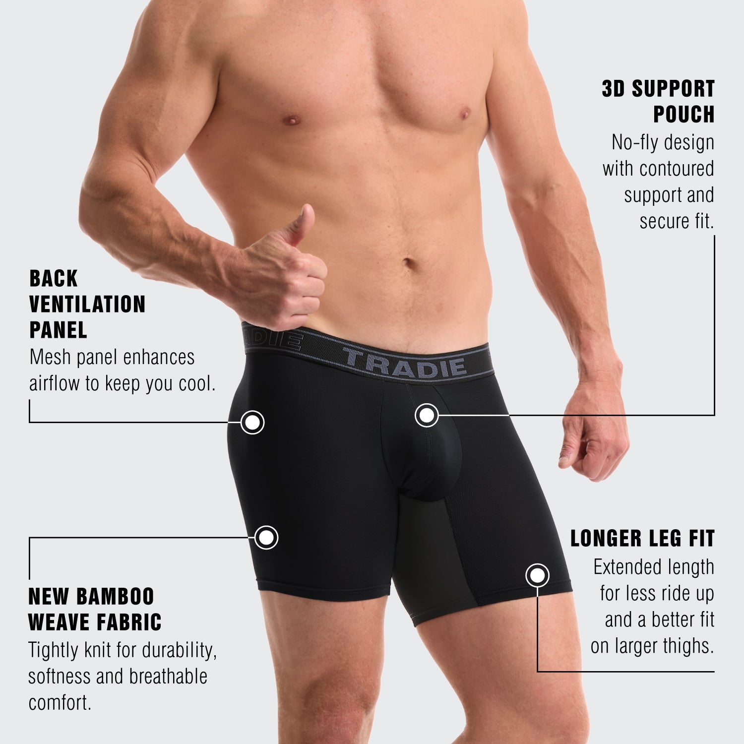 Bamboo No Chafe 2.0 Boxer Brief