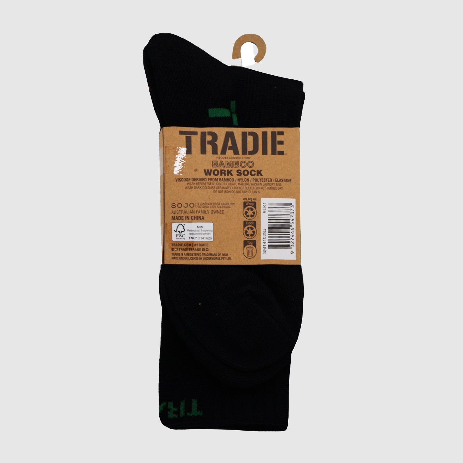6pk Bamboo Ribbed Sock
