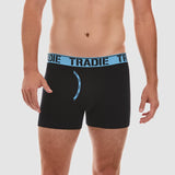 BLACK WITH FLURO BLUE