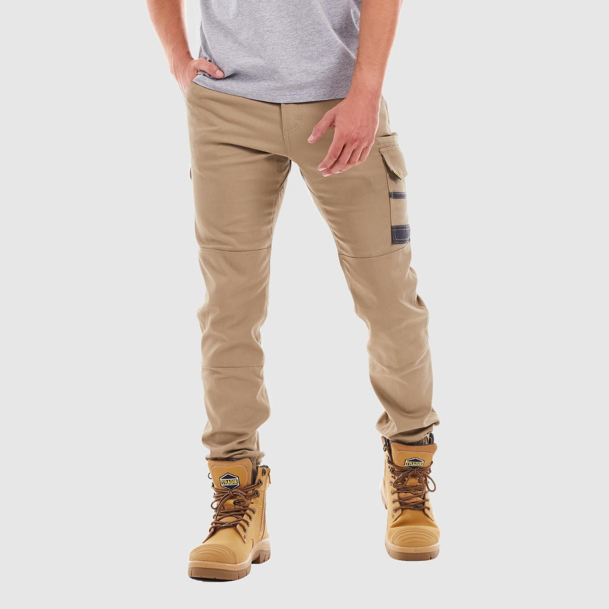 Khaki Cuffed Flex Skinny Pant - 77R