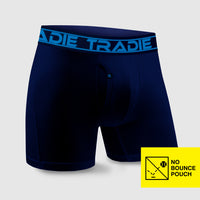 Navy-No Bounce No Chafe Mesh Tech Boxer Brief - Mid Length-5XL